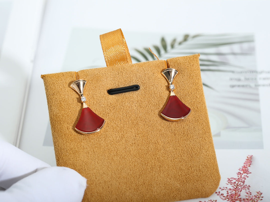 [⭐Marins]DREAM Carnelian PINK GOLD EARRINGS