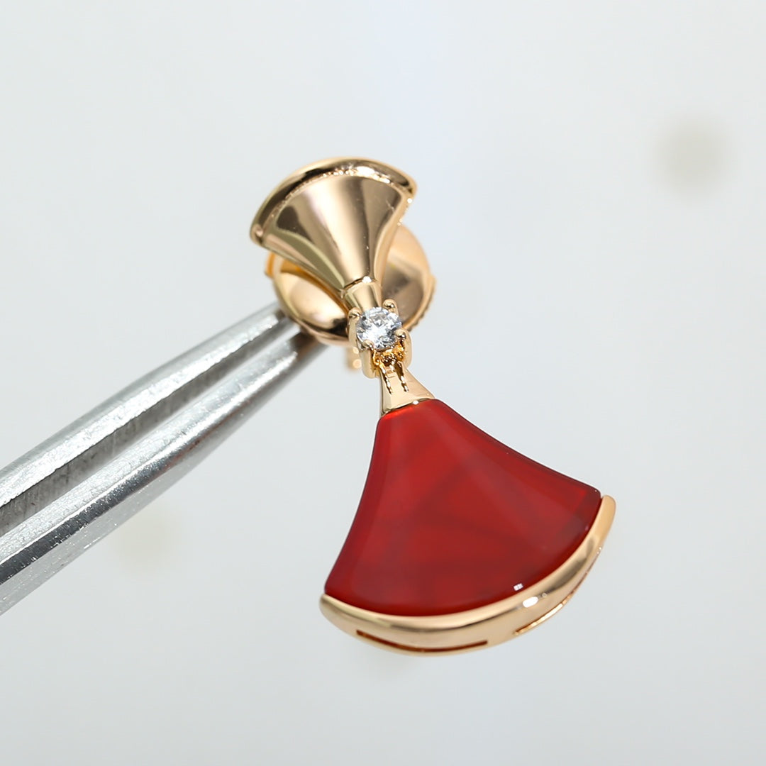 [⭐Marins]DREAM Carnelian PINK GOLD EARRINGS