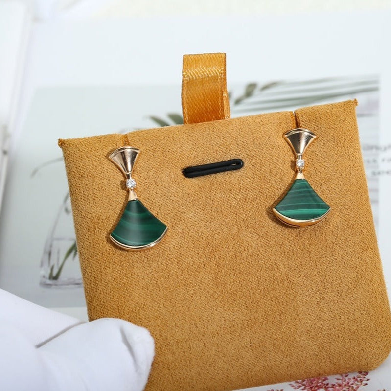 [⭐Marins]DREAM MALACHITE PINK GOLD EARRINGS