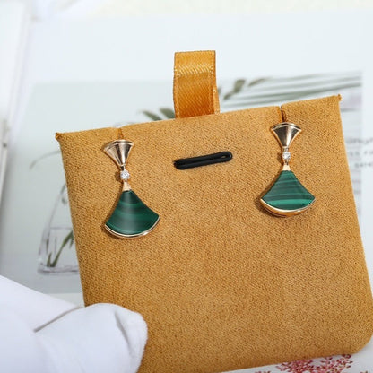 [⭐Marins]DREAM MALACHITE PINK GOLD EARRINGS