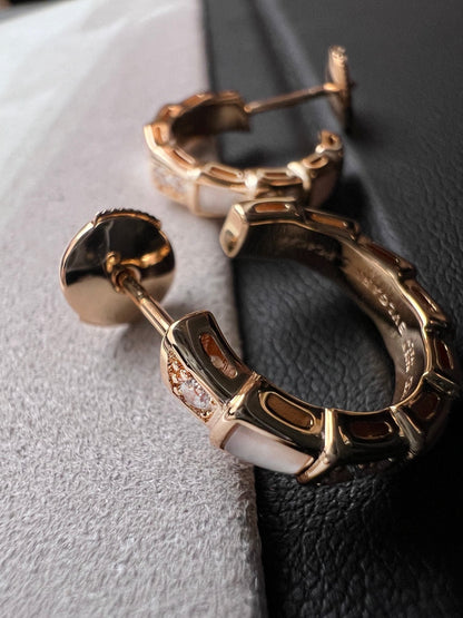 [⭐Marins]SERPENTI MOP PINK GOLD EARRINGS