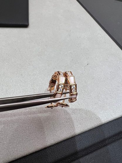 [⭐Marins]SERPENTI MOP PINK GOLD EARRINGS