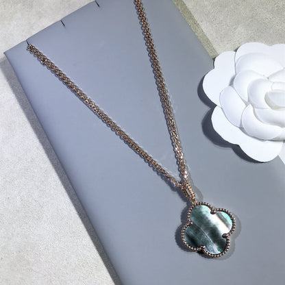 [Marin-Bijoux]COLLIER TRÈFLE 25MM OR NOP NOIR GRAND TRÈFLE