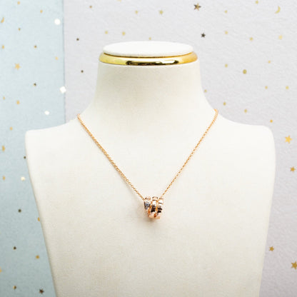 [⭐Marins]SERPENTI PINK GOLD NECKLACE DIAMOND