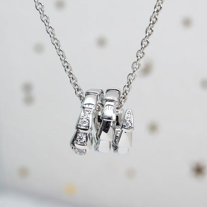 [⭐Marins]SERPENTI SILVER NECKLACE DIAMOND