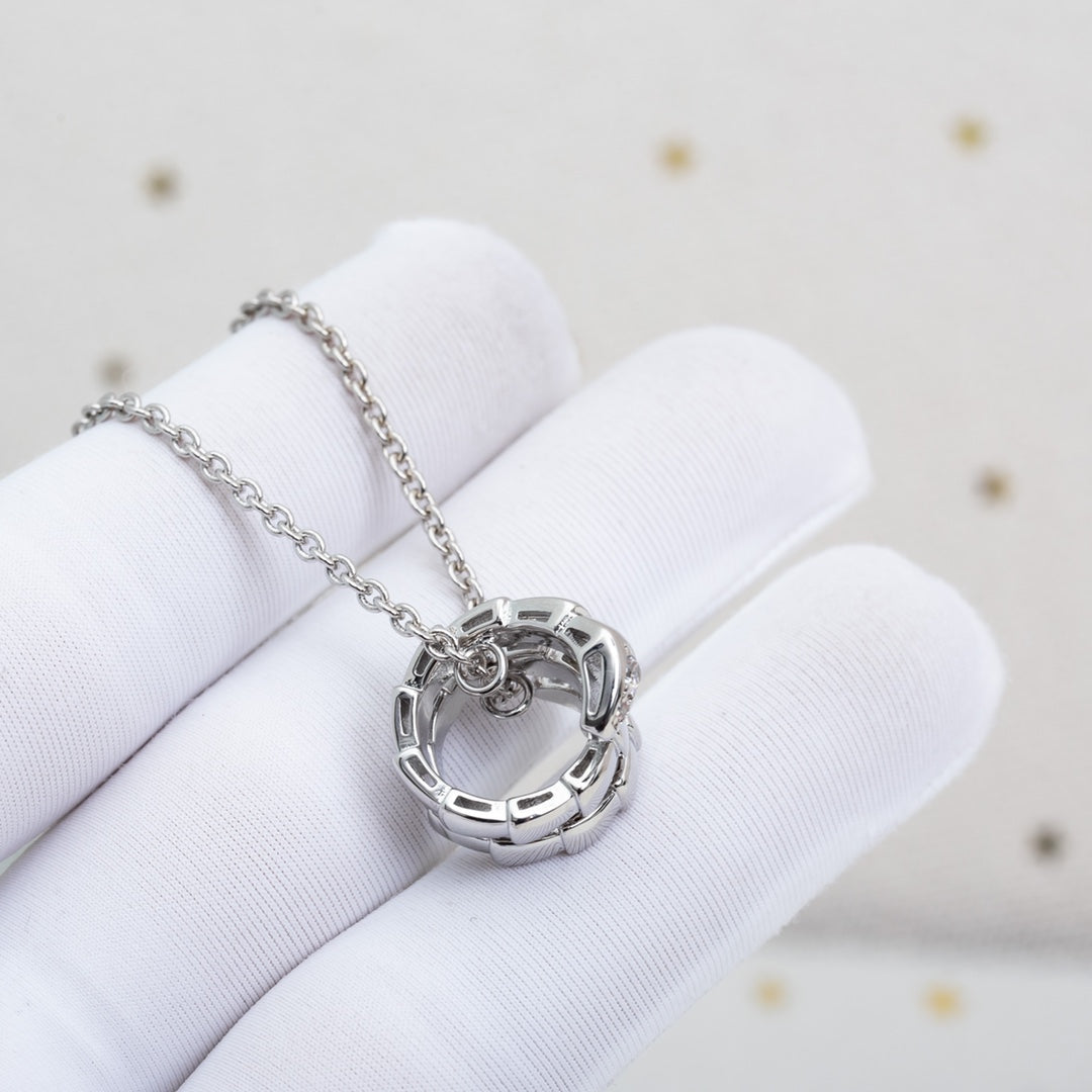 [⭐Marins]SERPENTI SILVER NECKLACE DIAMOND