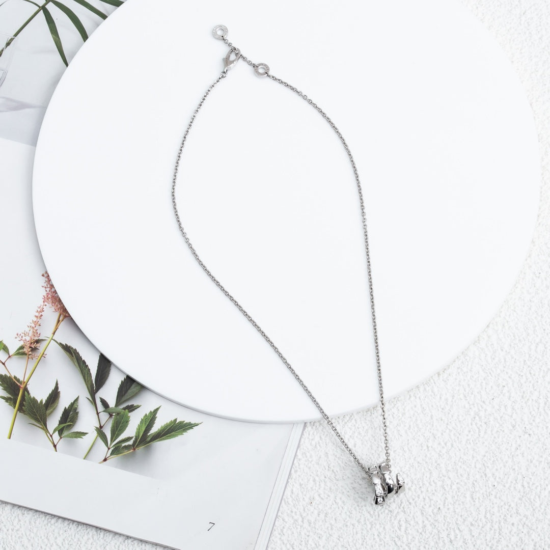[⭐Marins]SERPENTI SILVER NECKLACE DIAMOND