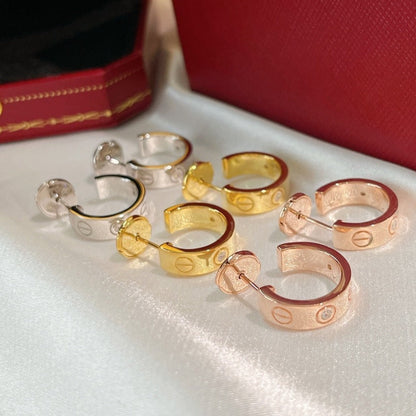 [Marin-Jewelry]LOVE EARRINGS 5.7MM 2 DIAMONDS