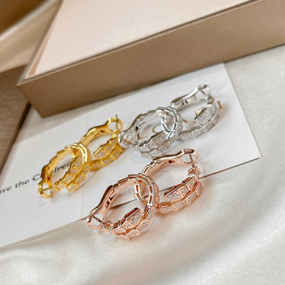 [⭐Marins]SERPENTI EARRINGS DIAMOND