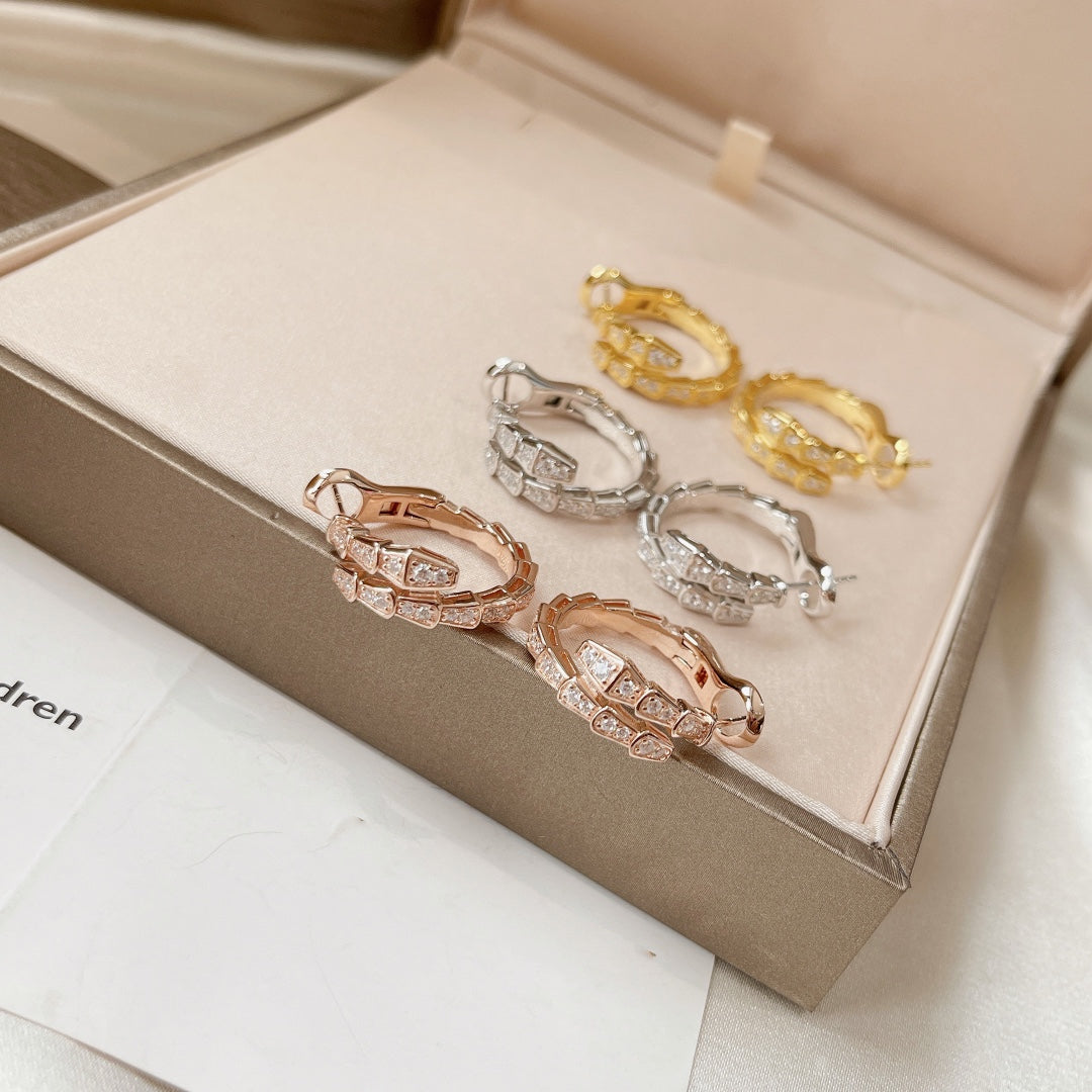[⭐Marins]SERPENTI EARRINGS DIAMOND