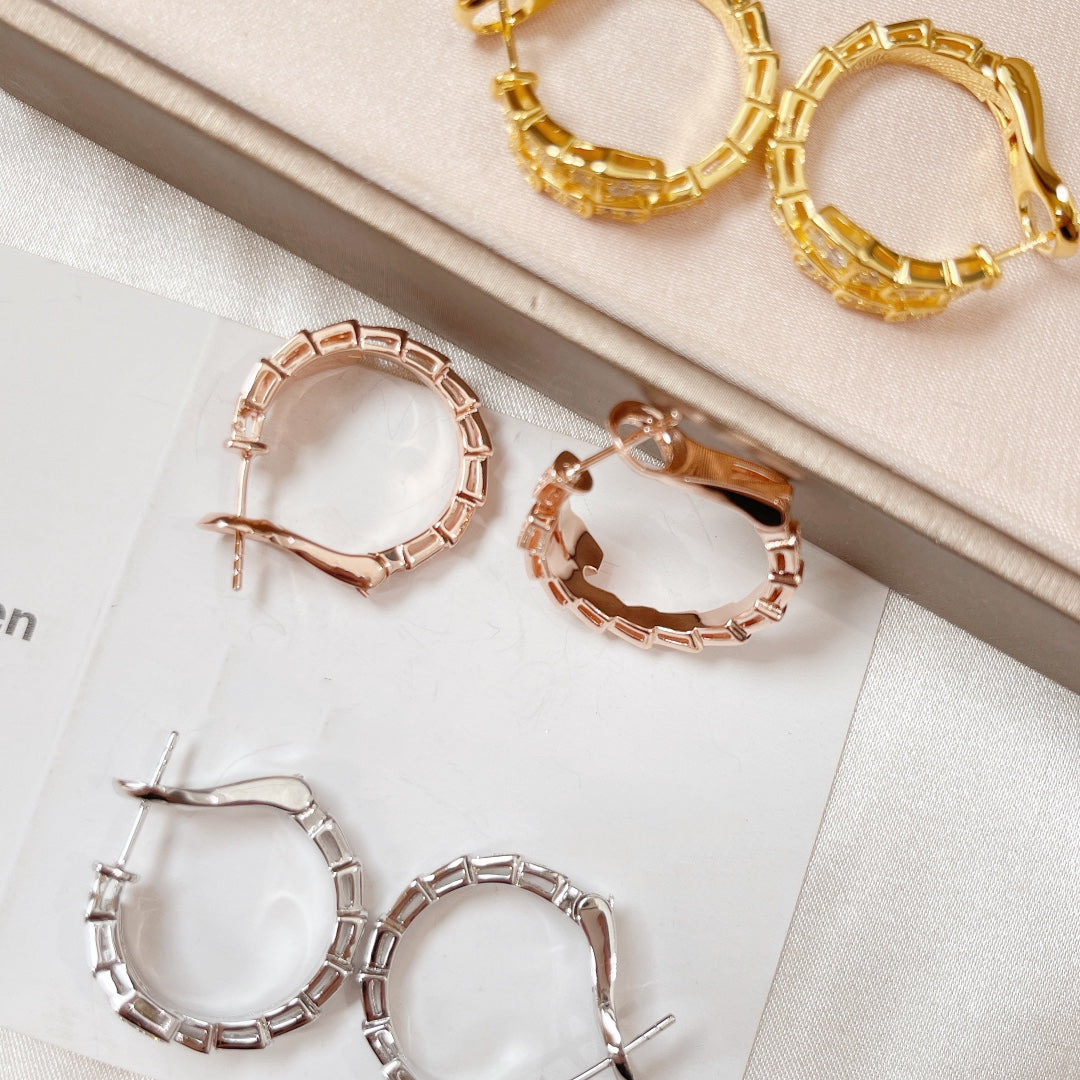 [⭐Marins]SERPENTI EARRINGS DIAMOND