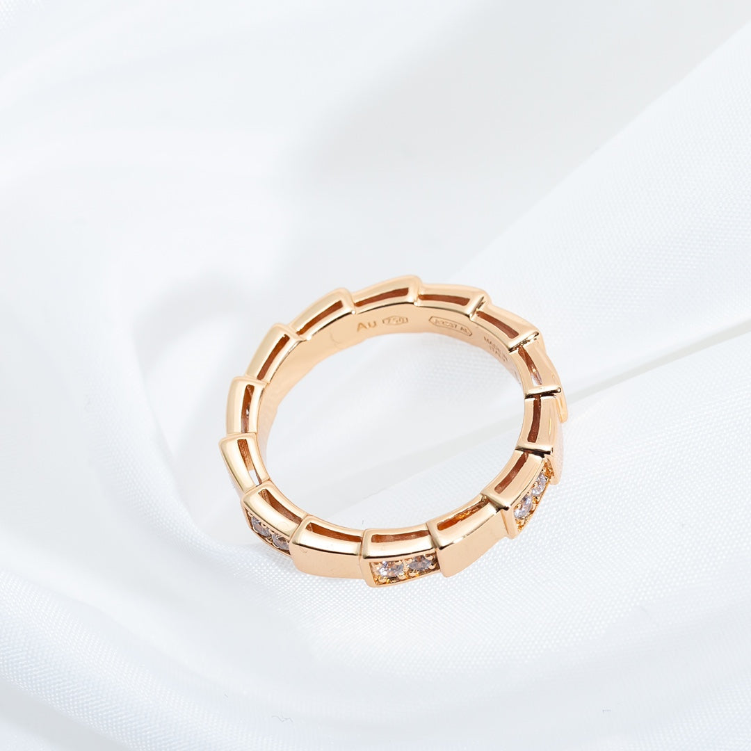 [⭐Marins]SERPENTI RING PINK GOLD  3MM