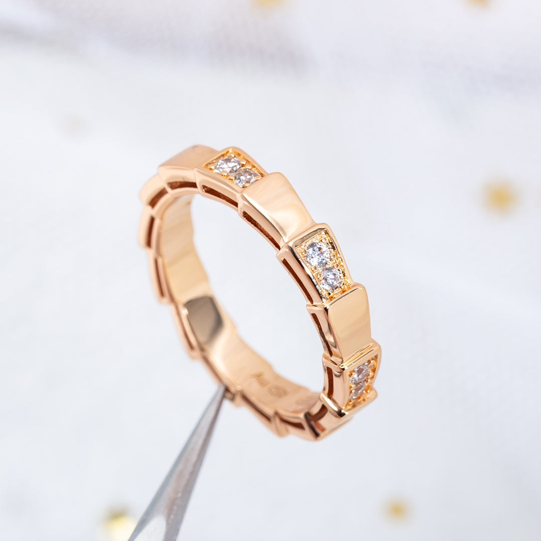[⭐Marins]SERPENTI RING PINK GOLD  3MM