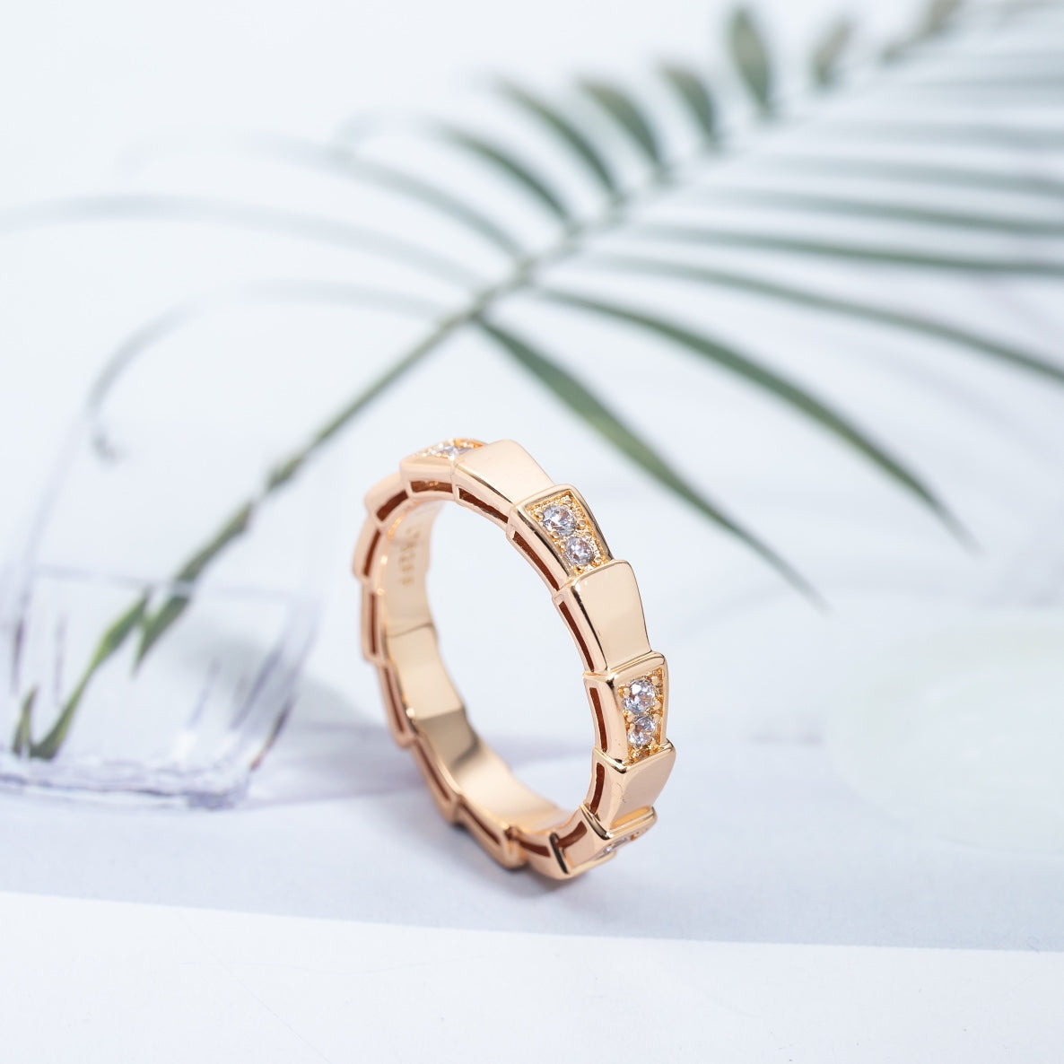 [⭐Marins]SERPENTI RING PINK GOLD  3MM
