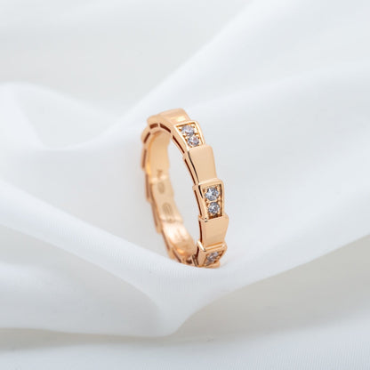 [⭐Marins]SERPENTI RING PINK GOLD  3MM