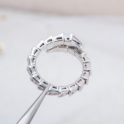 [⭐Marins]SERPENTI RING SILVER DIAMOND PAVED 4MM
