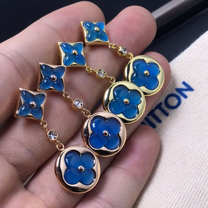 [Marin-Bijoux]BOUCLES D'OREILLES ÉTOILE ET SOLEIL EN AGATE ET DIAMANTS