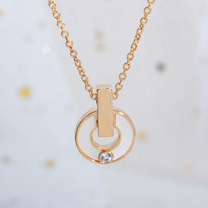 [⭐Marins]GARI NECKLACE PINK GOLD MOP