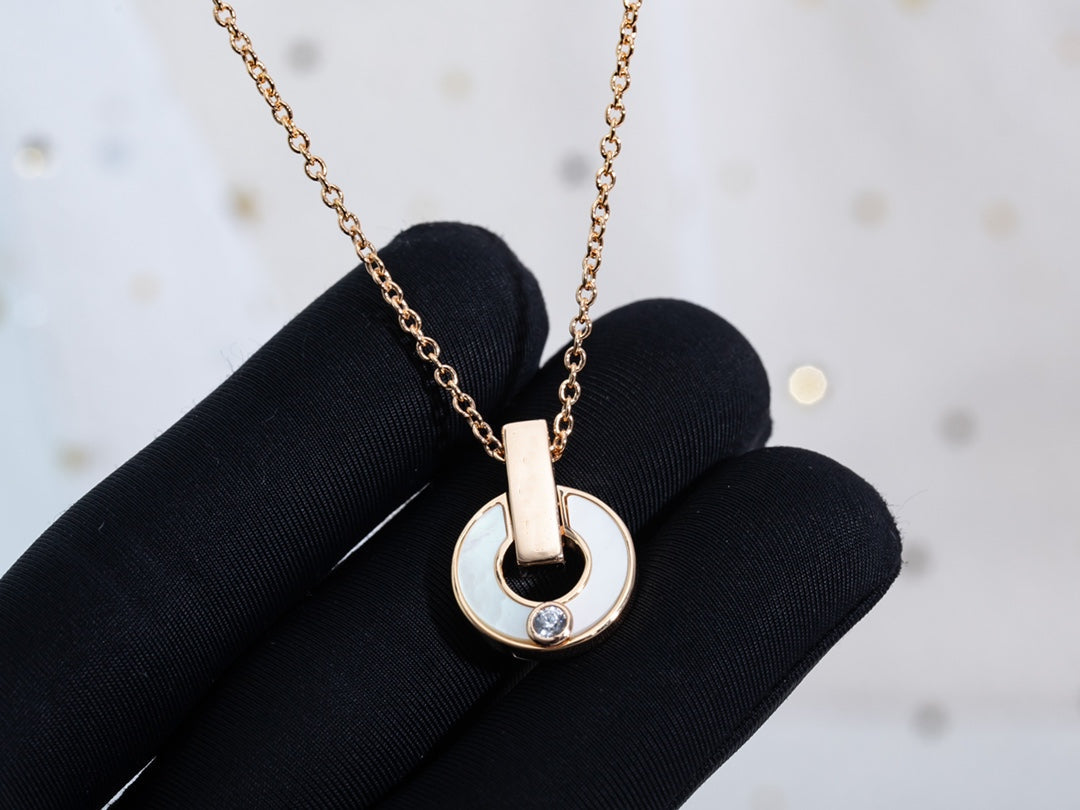 [⭐Marins]GARI NECKLACE PINK GOLD MOP