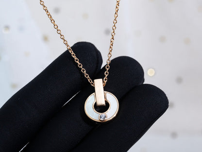 [⭐Marins]GARI NECKLACE PINK GOLD MOP