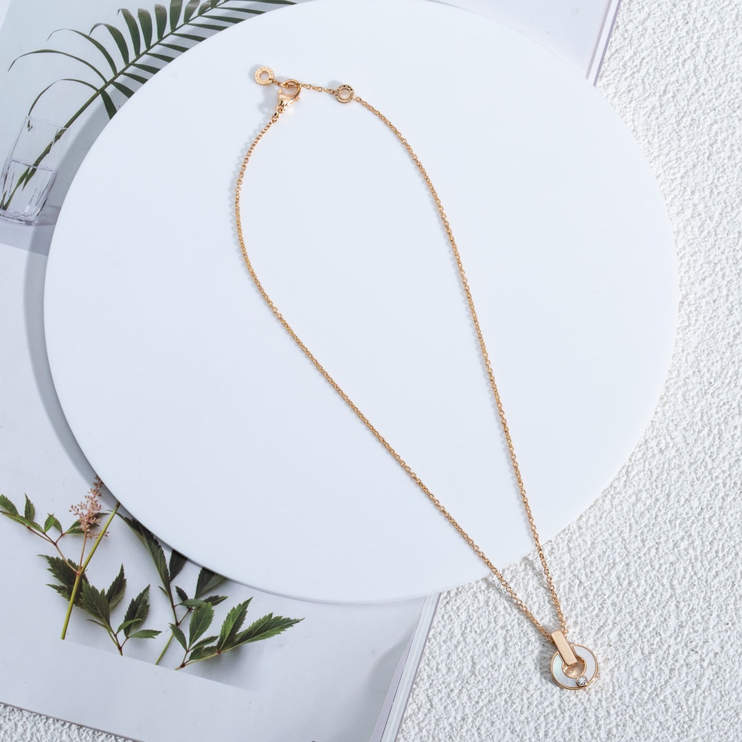 [⭐Marins]GARI NECKLACE PINK GOLD MOP