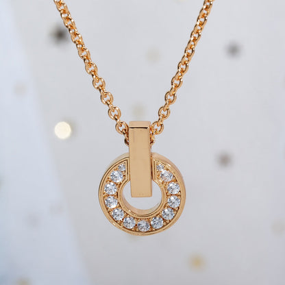 [⭐Marins]GARI NECKLACE PINK GOLD DIAMOND