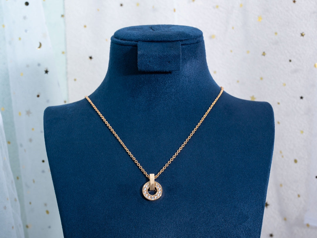 [⭐Marins]GARI NECKLACE PINK GOLD DIAMOND