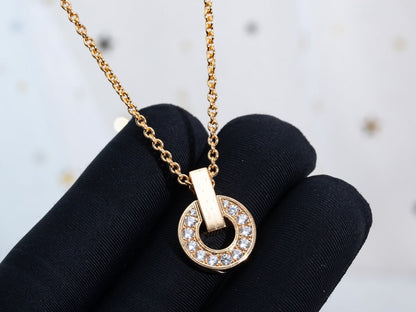 [⭐Marins]GARI NECKLACE PINK GOLD DIAMOND