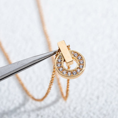 [⭐Marins]GARI NECKLACE PINK GOLD DIAMOND