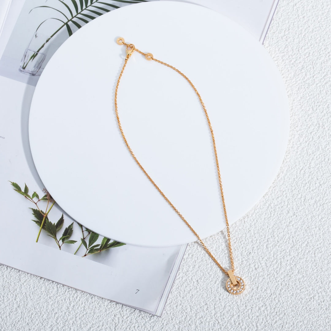 [⭐Marins]GARI NECKLACE PINK GOLD DIAMOND