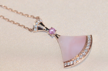 [⭐Marins]DREAM NECKLACE PINK MOP DIAMOND