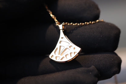 [⭐Marins]DREAM NECKLACE WHITE MOP PINK GOLD 1 DIAMOND