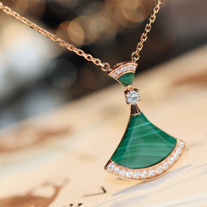 [⭐Marins]DREAM NECKLACE MALACHITE DIAMOND