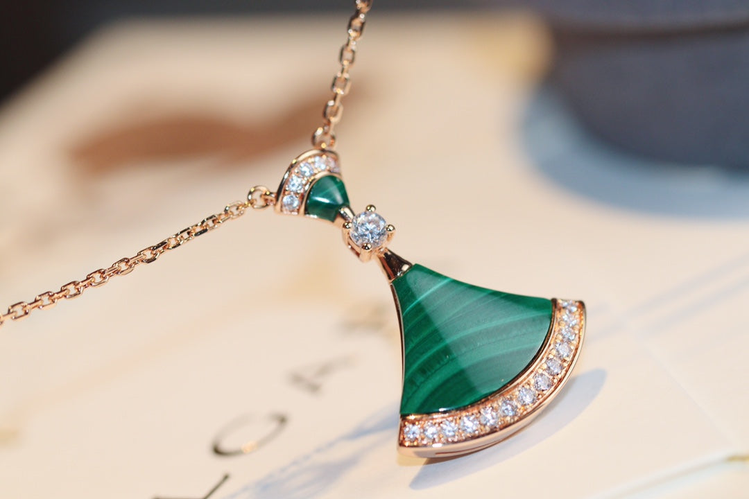 [⭐Marins]DREAM NECKLACE MALACHITE DIAMOND