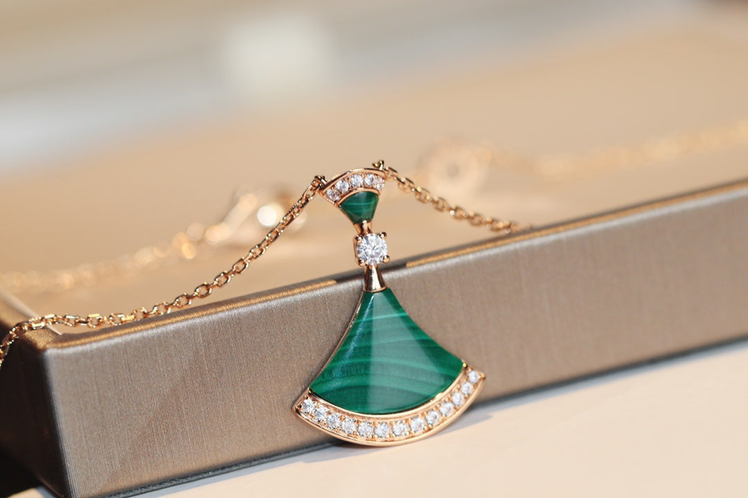 [⭐Marins]DREAM NECKLACE MALACHITE DIAMOND