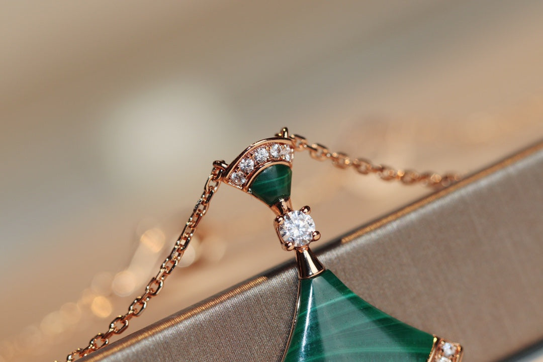 [⭐Marins]DREAM NECKLACE MALACHITE DIAMOND