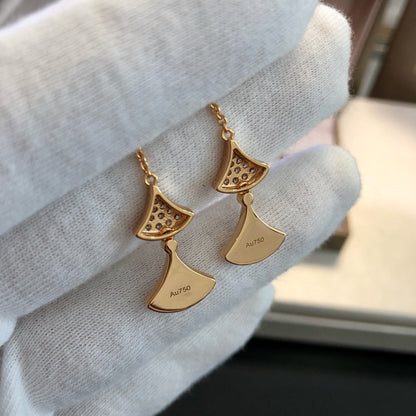 [⭐Marins]DREAM EARRINGS 3 MOTIFS DIAMOND MOP PINK GOLD