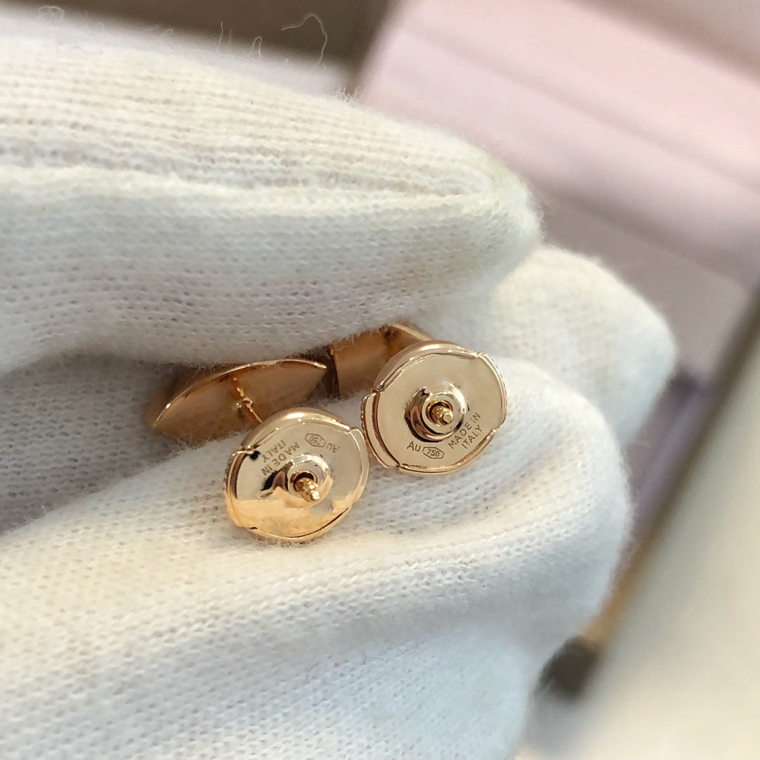 [⭐Marins]DREAM EARRINGS 3 MOTIFS ONYX MOP PINK GOLD