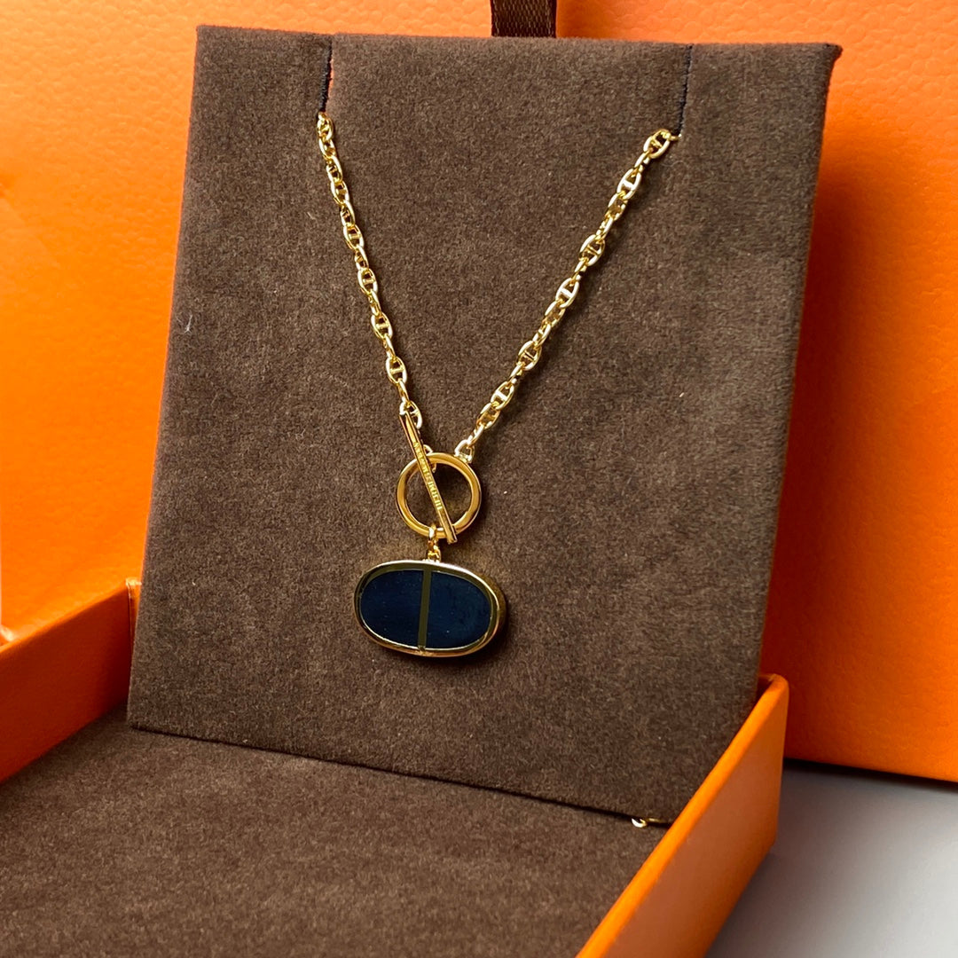 [Marin-Jewelry]COLLIER CHAINE VERSO EN CÉRAMIQUE NOIRE