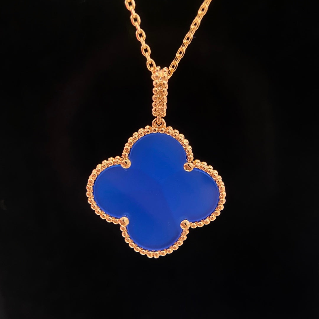 [Marin-Jewelry]クローバー 25MM ネックレス ターコイズ Marin-Jewelry ゴールド