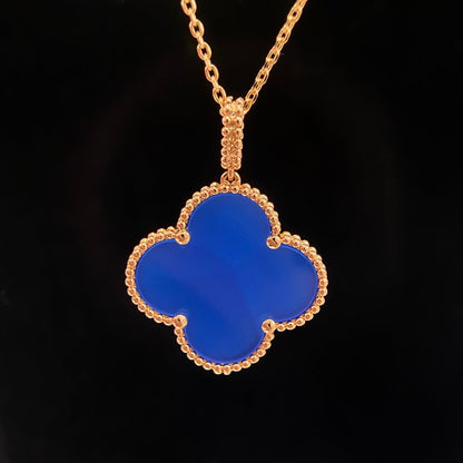 [Marin-Jewelry]クローバー 25MM ネックレス ターコイズ Marin-Jewelry ゴールド
