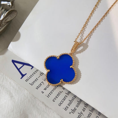 [Marin-Jewelry]クローバー 25MM ネックレス ターコイズ Marin-Jewelry ゴールド