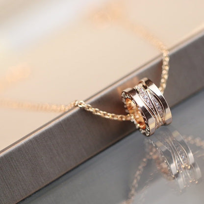 [⭐Marins]ZERO 1 PINK GOLD DIAMOND NECKLACE