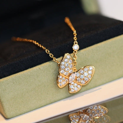 [Marin-Jewelry]BUTTERFLY DIAMOND NECKLACE