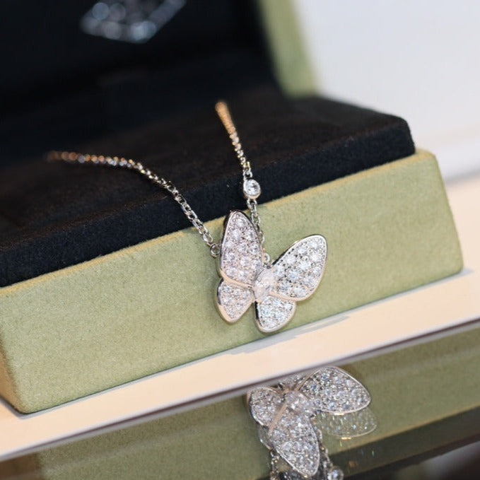 [Marin-Jewelry]BUTTERFLY DIAMOND NECKLACE