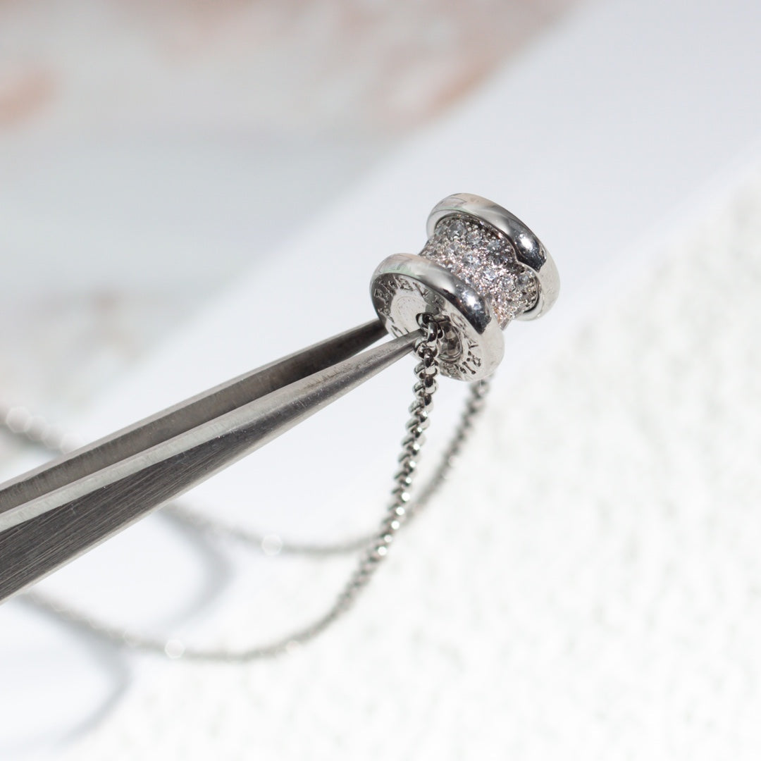 [⭐Marins]ZERO 1 SILVER DIAMOND NECKLACE