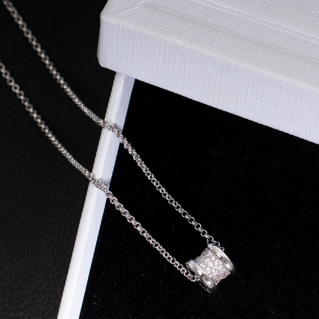 [⭐Marins]ZERO 1 SILVER DIAMOND NECKLACE
