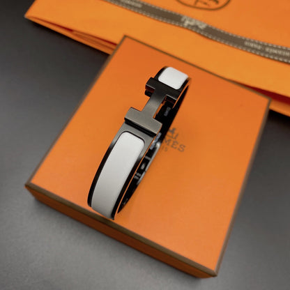 [Marin-Jewelry]H BRACELET 12MM BLACK WHITE CERAMIC