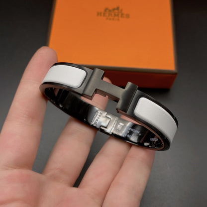 [Marin-Jewelry]H BRACELET 12MM BLACK WHITE CERAMIC