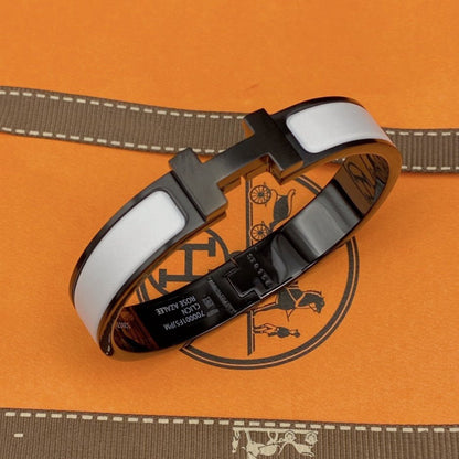 [Marin-Jewelry]H BRACELET 12MM BLACK WHITE CERAMIC